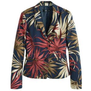 Mango Tropical Print Blazer New